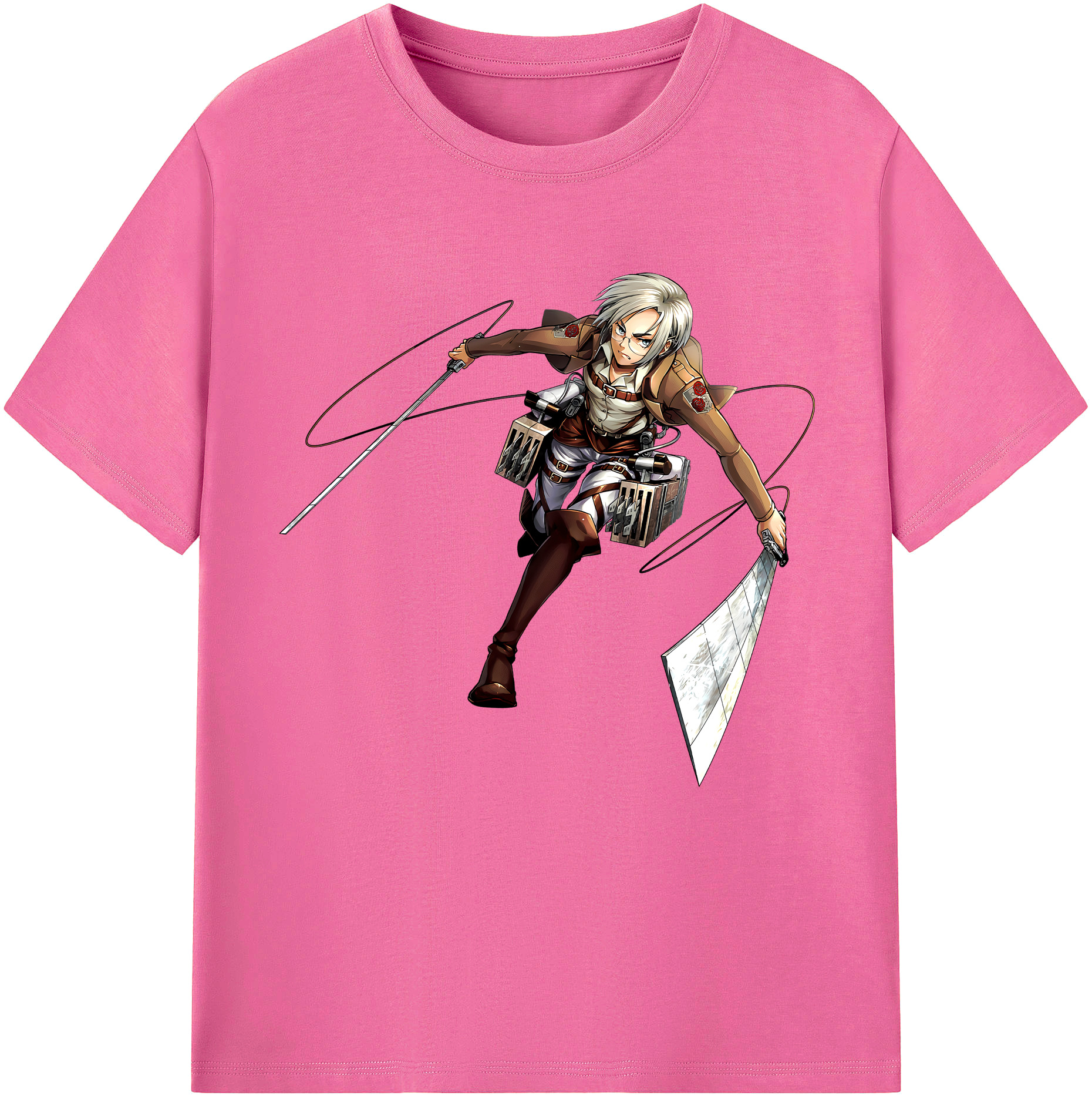 （画像用）  レディースカジュアルプリントTシャツ（綿100％）